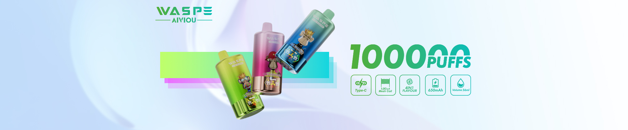 WASPE 4 in 1 100000 Puffs Poster