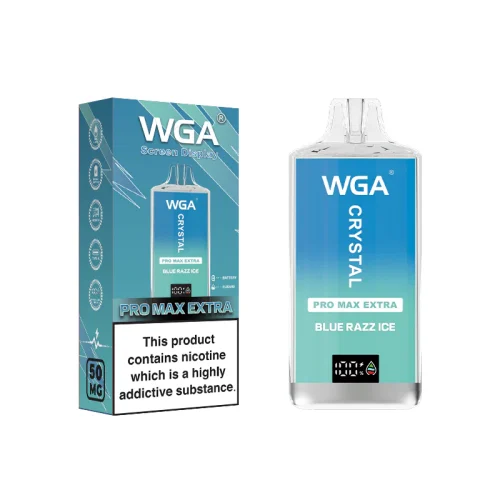 WGA Crystal Pro Max Extra 15000 Puffs Blue Razz Ice WGA Crystal Pro Max Extra 15000 Puffs Blue Razz Ice