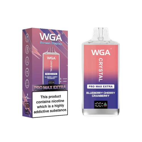 WGA Crystal Pro Max Extra 15000 Puffs Blueberry Cherry Cranberry WGA Crystal Pro Max Extra 15000 Puffs Blueberry Cherry Cranberry