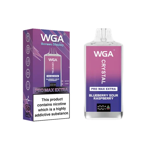 WGA Crystal Pro Max Extra 15000 Puffs Blueberry Sour Raspberry WGA Crystal Pro Max Extra 15000 Puffs Blueberry Sour Raspberry