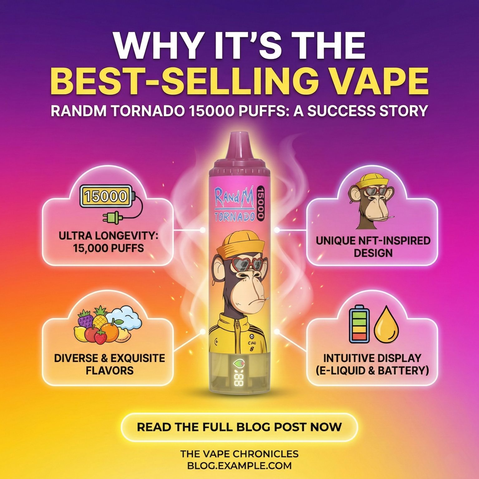 Why RandM Tornado 15000 Puffs Is the Hottest Vape in Recent Two Years