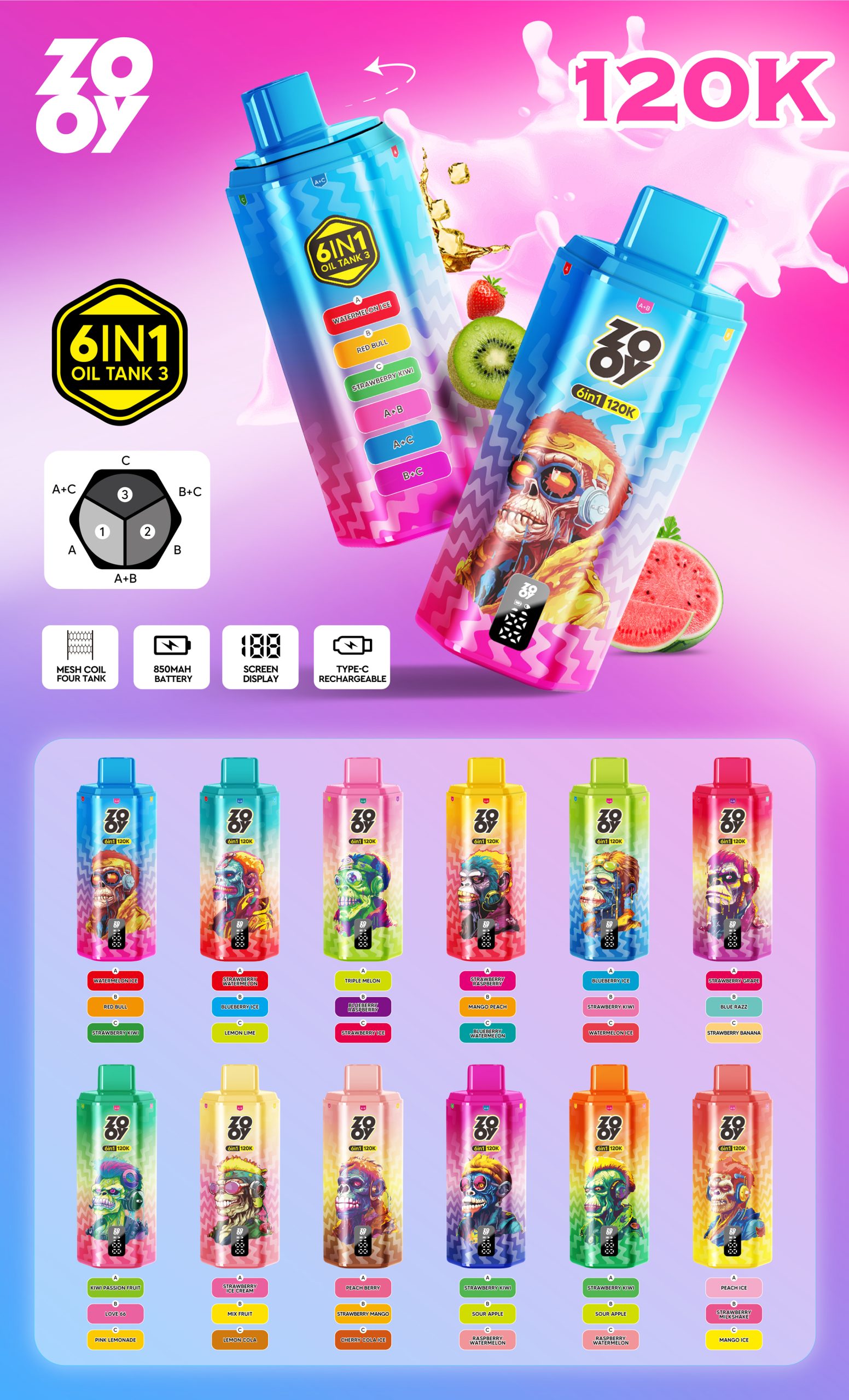 Zooy 120000 Puffs Flavors Zooy 120000 Puffs Flavors