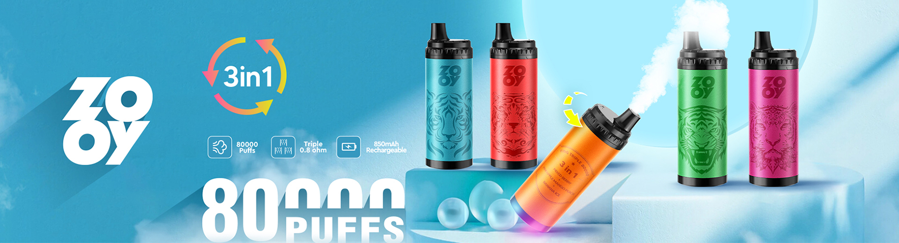 Zooy King Triple 80000 Puffs Banner