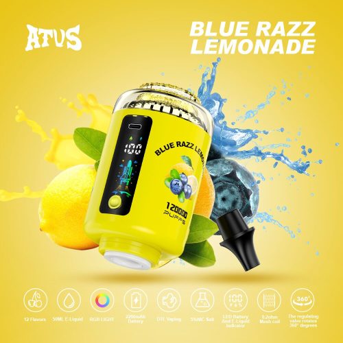 ATVS 120000 Puffs Hookah Head Blue Razz Lemonade