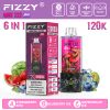Fizzy Max III Pro 120000 Puffs Strawberry Kiwi & Blueberry Ice & Watermelon Ice