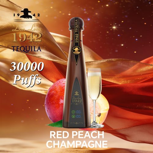 Solaris Tequila Don Leon 1942 30000 Puffs Red Peach Champagne