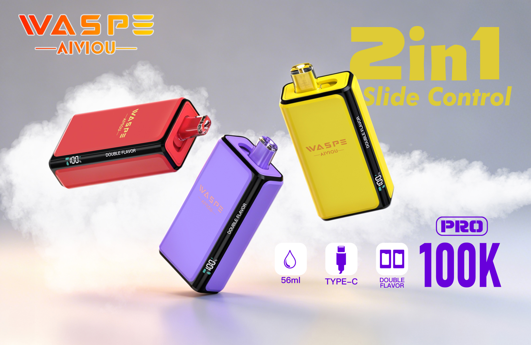 WASPE 100000 Puffs Pro Dual Flavor Disposable Vape WASPE 100000 Puffs Pro Dual Flavor Disposable Vape