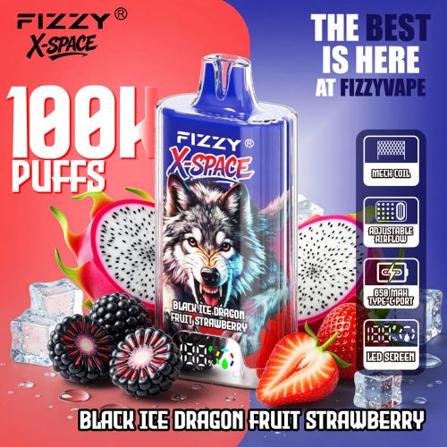 Fizzy X-Space 100K Black Ice Dragon Fruit Strawberry Fizzy X-Space 100K Black Ice Dragon Fruit Strawberry