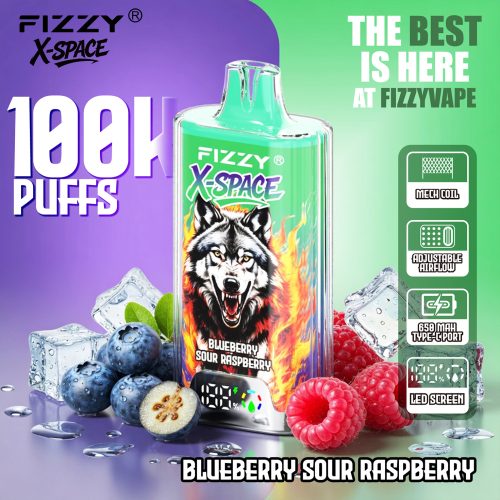Fizzy X-Space 100K Blueberry Sour Raspberry Fizzy X-Space 100K Blueberry Sour Raspberry