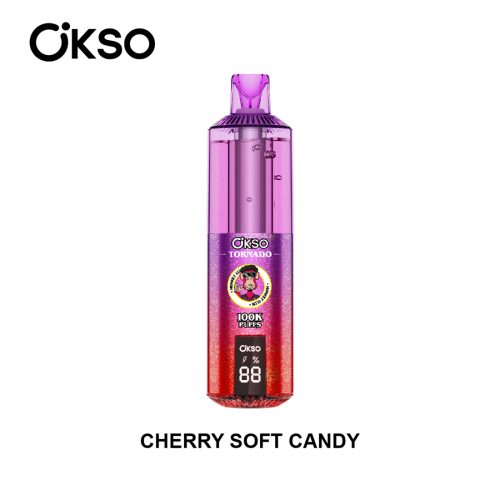 OKSO Tornado 100000 Puffs Cherry Soft Candy OKSO Tornado 100000 Puffs Cherry Soft Candy