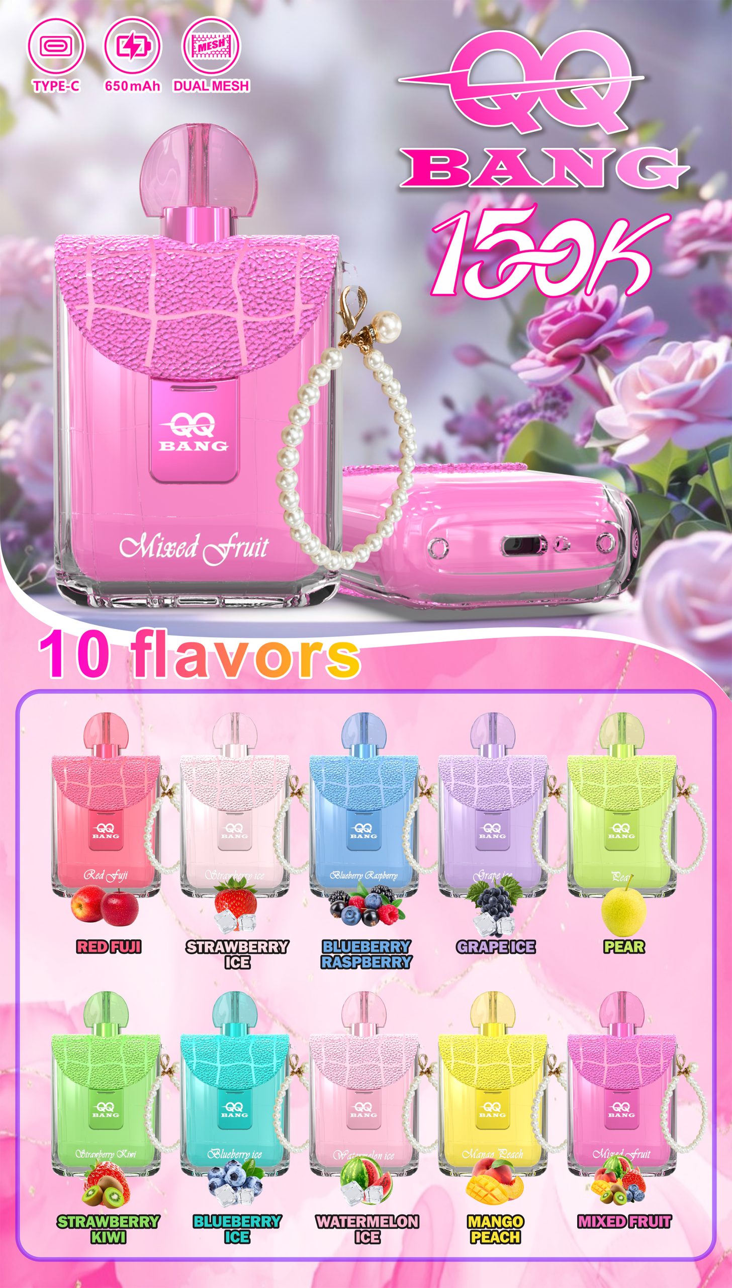 QQ Bang 150000 Puffs Flavor List QQ Bang 150000 Puffs Flavor List