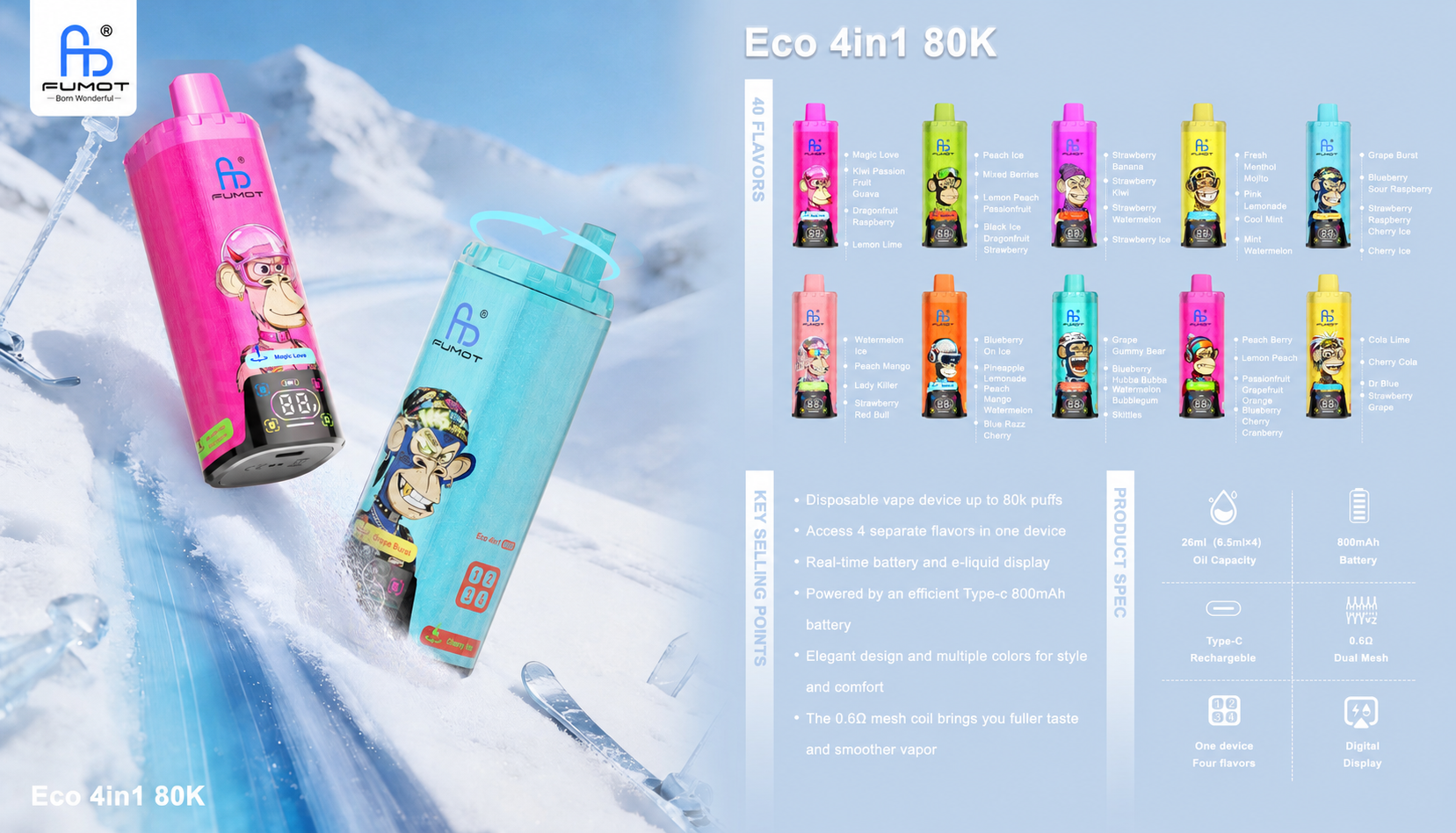 Fumot RandM ECO 4 IN 1 80K Puffs Disposable Vape