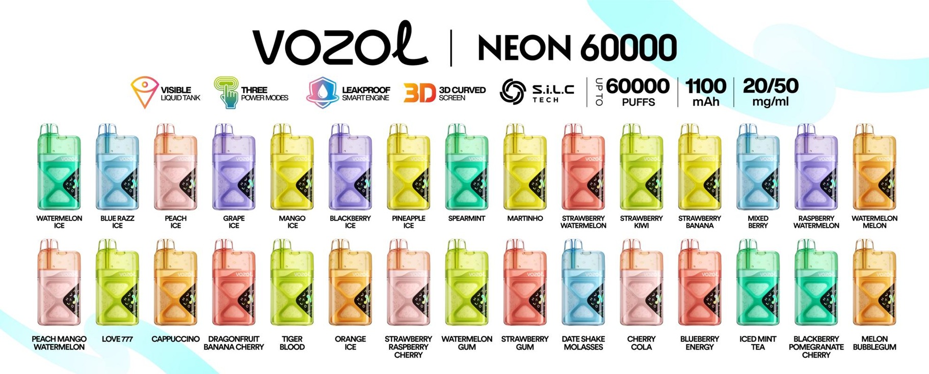 Vozol Neon 60K Visible Tank Disposable Vape Banner Vozol Neon 60K Visible Tank Disposable Vape Banner