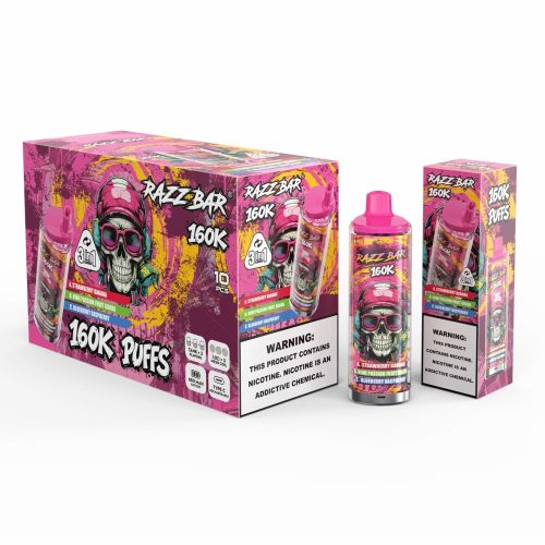 Razz Bar 160K Puffs 3 in 1 Flavor 09 Razz Bar 160K Puffs 3 in 1 Flavor 09